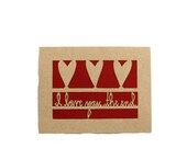 Hand Cut Wall Art: "I love you. the end." 8x10"