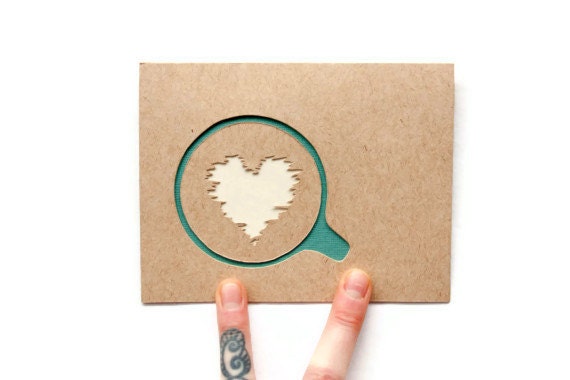 Hand Cut Card: Coffee Love any time card