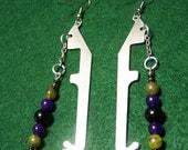 typewriter hammers beaded earrings