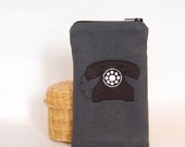 My-Phone Padded Zippered Fabric iPhone Case