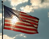 Patriotic American Flag Photograph Print: Independence Day