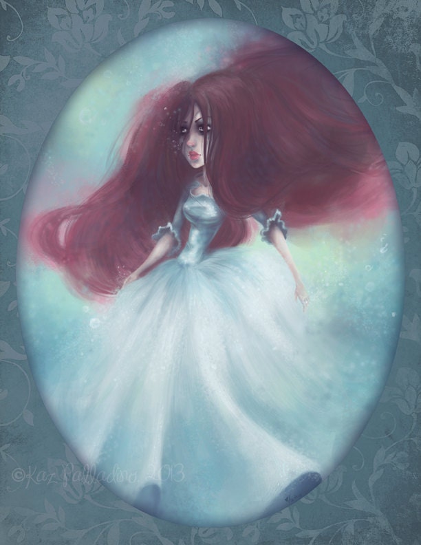 Sink or Siren- 8.5x11in Digital Illustration- Art Print