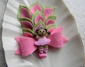 Teddy Bear Ballerina Hair Clip