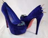 Royal Blue Owl Heels