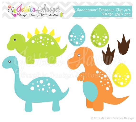 INSTANT DOWNLOAD dinosaur clipart - baby boy clip art - dino graphic - invitation image - commercial use Il_570xn