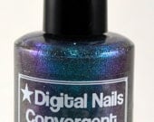 Convergent: A Digital Nails handmade Color Shift Duochrome nail lacquer inspired by Pollia Condensata