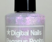 Pegasus Poots: Digital Nails violet to gold color shift iridescent topcoat