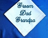 You Personalize, Your Verse, Men's  Heirloom Embroidered, Personalized Hanky, Gift, Handkerchief