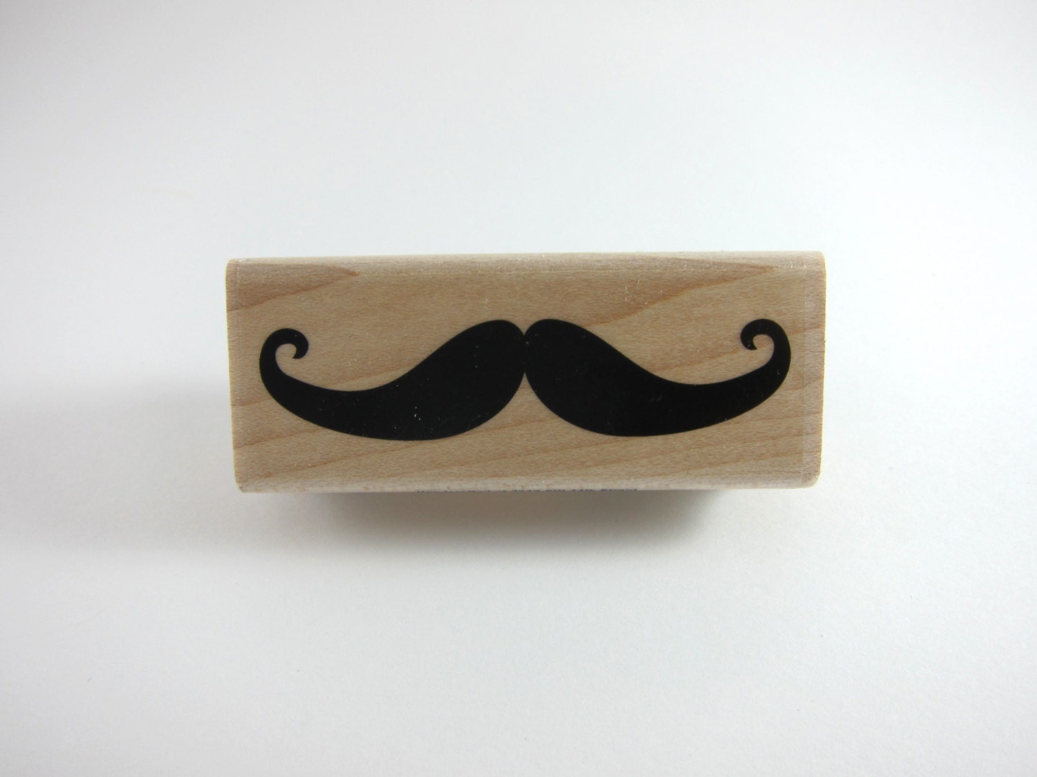Moustache Stamp Rubber Stamp - Wood Mounted Stamp - Mustache