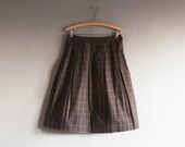 mid century plaid skirt