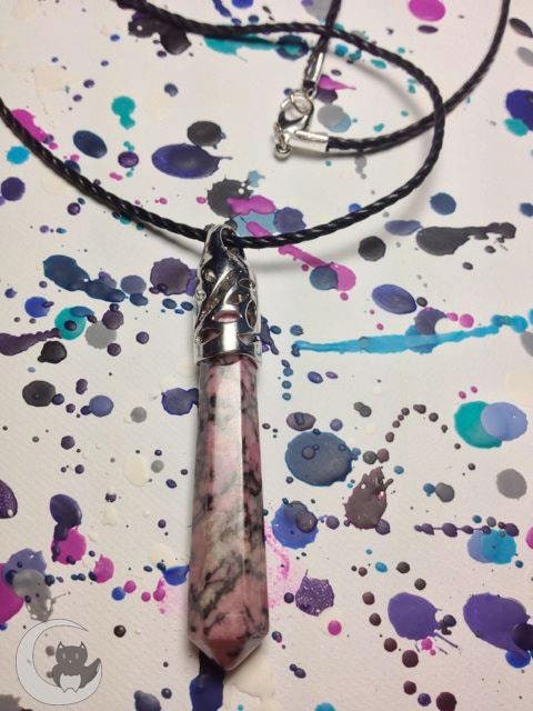 Rhodonite // Wand Necklace