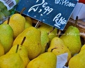 Pears in Paris,Photography,10x15-othersizes available,Fruit,Green, Poires,French,Home Decor,Colorful,Kitchen Decor