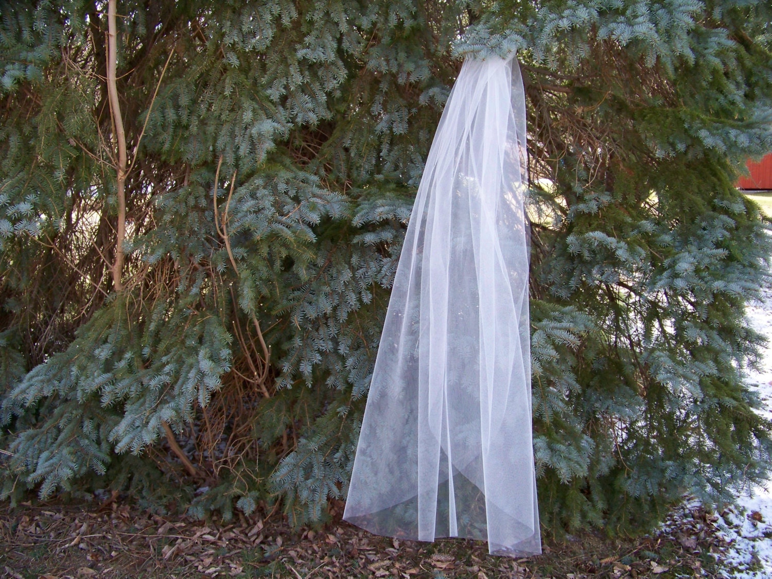 Cut Edge Chapel Length Wedding Veil 1 Tier Made to Order
