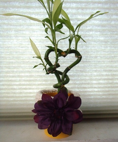 Purple Flower Planter Cozy