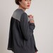 Gauzy cotton grey jacket with colorful cuffs, Summer jacket, Cotton jacket, Lightweight jacket, Bohemian jacket, Lightweight jacket