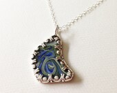 ON CONSIGNMENT - Jungle- Enameled Bezel Set Pendant