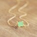 Mint Green and Gold Quatrefoil Charm Necklace