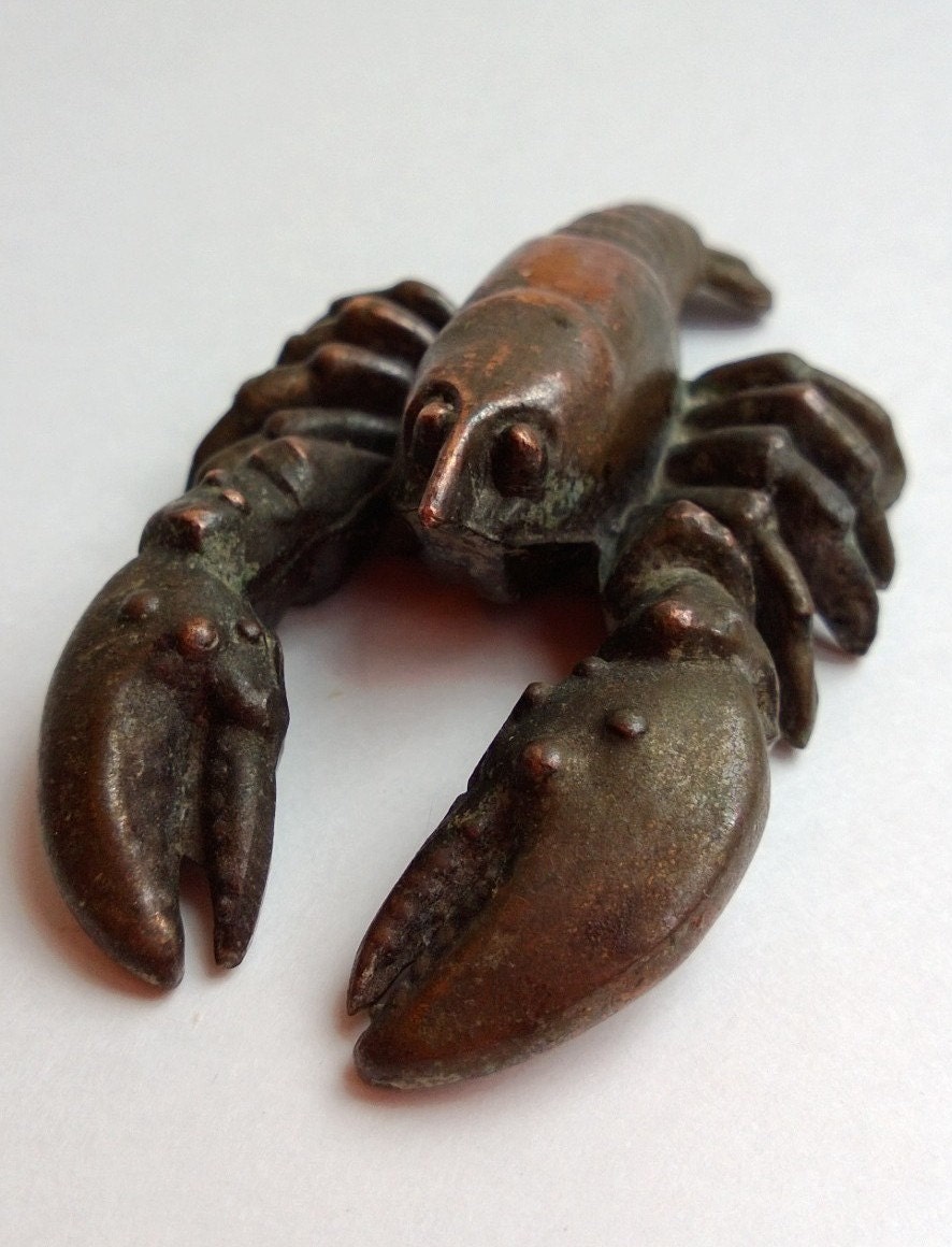 Vintage Rustic Lobster Figure or Paperweight SHIPPING INCLUDED