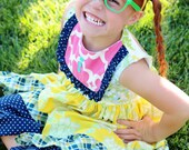 Girls summer dress "Limeaid Crush" boutique hand made 2T to 6T...Love Tay Boutique