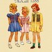 1940s Vintage Dress Pattern McCall 1388 Smocked Bodice Frock for Toddler Girl Size 2