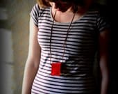 Red Suede Necklace Pouch