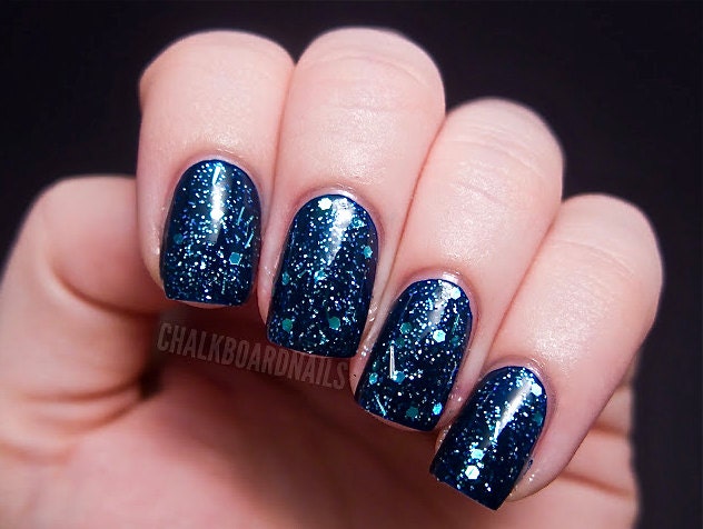Ticklish Teal :  Custom-Blended Glitter Nail Polish / Lacquer