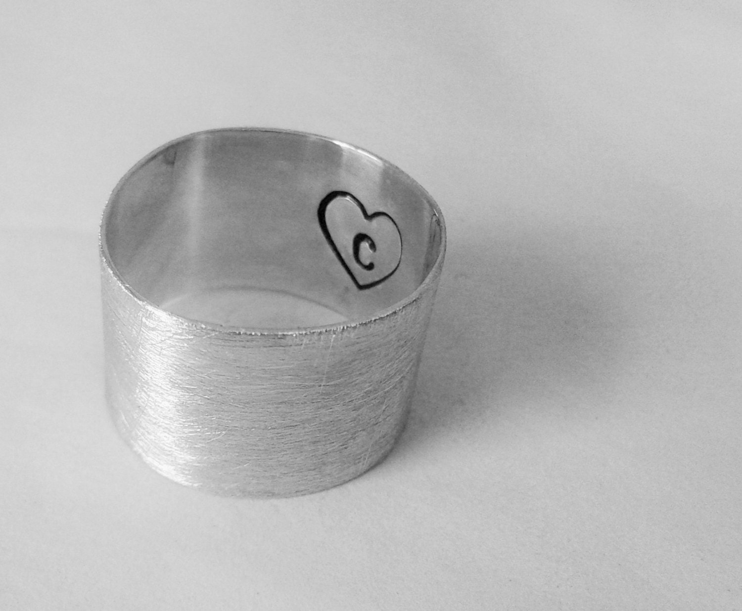 Secret Message Ring - Custom Wide Band Ring - Personalized Made to Order