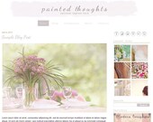 Blogger Template - Premade Design - Painted Thoughts Blog Design