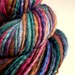 Handspun yarn uk knitting supplies blue faced leicester -  thick and thin chunky 134 yards