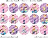 Mom, Pregnant Mom - Mother's Day - 1 inch Circle Bottle Cap Image - 4x6 and 8.5x11 Digital Collage Sheet (No. BC3158) - Instant Download