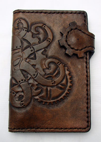 Small wallet-style biker octopus steampunk