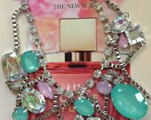 The GWYNETH Necklace - Colorful Chunky Crystal Statement Necklace