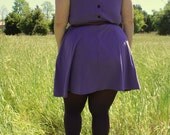 Plus Size - Vintage Purple Knit Sleeveless Back Button Detail Dress (Size 15/16)