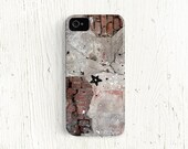 Art iPhone 4 case - iPhone 4s case, iPhone 5 case, High quality 3D printing, Gift, designer - painted crack wall with star (c58)