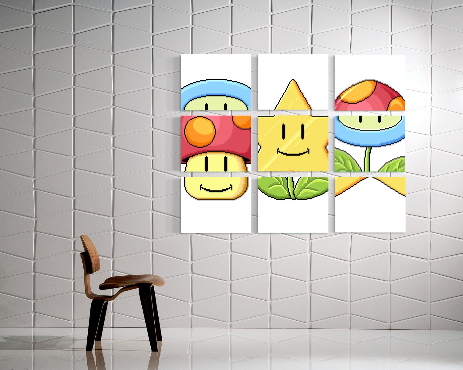 Mario Match - 9 Stretched Canvas Prints