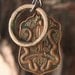 Vintage Bronze Monk Dragon Buddha Necklace
