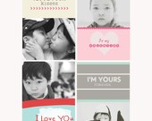 INSTANT DOWNLOAD // Digital Valentine's Day Wallet Sized Templates // Valentine's Day // 2.5 x 3.5 // psd file // 300 DPI Il_170x135