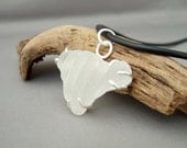 Sea Glass and Sterling Silver Ridged Claw Set Pendant