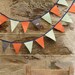 Ice cream bunting. Lovely old bias binding, Canvas flags and an old French laundry label.