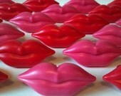 Pink & Red Lips rings Kiss Me I'm Irish, wedding photo booth, cupcakes, favors, dress up, prop, girl alternative at moustache party, KISS