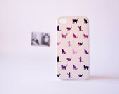 iPhone 4 Case - iPhone 4s Case - Galaxy Cat iPhone 4 Case - Cat iPhone Case over Galaxy Print - Plastic iPhone 4 Case - Gifts for Her