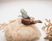 Smoking Sam's Pipe Embroidery Ring - Adjustable - embroidered ring - fashion - adorable ring - Boho