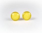 Yellow Glitter Nail Polish Earrings