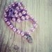 FREE SHIPPING Crochet necklace, crochet pearl necklace, Lilac pearl necklace, purple pearl necklace, Romantic bridal/ bridesmaids necklace