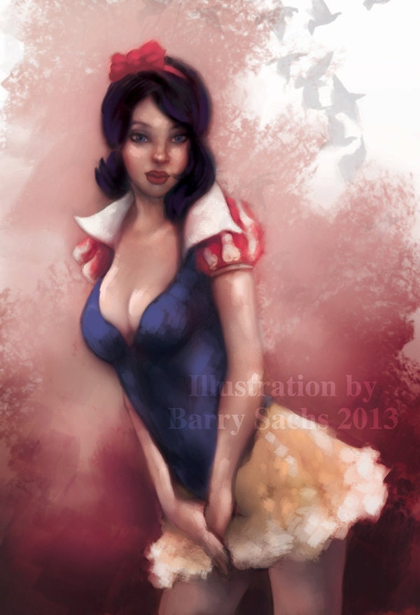 Snow White Pinup 13x19 Signed Print