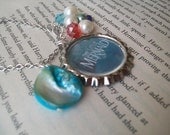 The Little Mermaid bottle cap necklace