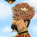 Animal Art Painted Portraits Digital Print Illustration Print Art Poster Acrylic Painting Kids Drawing: Bird nest man