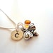 Mothers Day-Mom Gift-Adorable Small Queen Bee Charm Necklace, Personalized Necklace, Sterling Silver Charm Necklace, .925