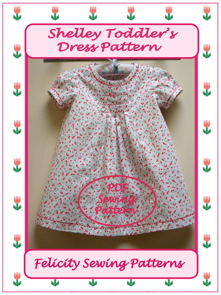 Shelley Toddler Dress Pattern by Felicity Patterns. Children's PDF Sewing Pattern. Girl's Dress Pattern. Child's PDF Sewing Pattern.