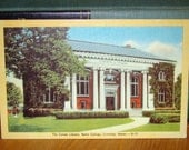 Vintage Postcard, Bates College, Lewiston, Maine 1940s Linen Paper Ephemera